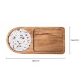 thumbnail image 4 of Food Dish Tray Natural Elegant with Ceramic Cup Mat Dessert Plate Household ItemsKitchen Tools Home Decor for Breakfast Tea Cafe, 4 of 7