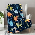 thumbnail image 4 of LHSHID Dinosaur Gifts Blanket for Boys Girls Dino Themed Throw Birthday Christmas Valentine's Day Easter Presents Decor Toys for Kids Men Adults Child Teen Soft Lightweight Blanket, 4 of 6