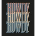 thumbnail image 2 of Western Howdy Repeat Text Crew Neck Long Sleeve Adult Tee
-Large-Black, 2 of 2