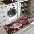 thumbnail image 3 of Red Mushroom Fantasy Black Pattern Kitchen Rug Mat,Kitchen Runner Rugs Non Skid Washable,Decorative Kitchen Floor Mats for Kitchen,Sink,Laundry,17"x47.2", 3 of 7