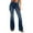 Sky Blue, variant on Ladies Casual Pants Goods Station Border European Ladies Jeans Spliced Thin Flared Jeans Denim Travel Pants Women Light Blue M