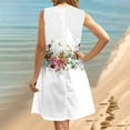 thumbnail image 6 of Amzcrzy Women's Summer Beach Dresses Short Sleeve Crew Neck Hollow Sundress Floral Boho Plus Size Dresses Casual Summer Basic T Shirt Dress with Pockets S-3XL, 6 of 9