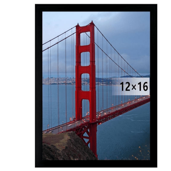 12x16 Frame Wall Hanging Picture Frames, Black, 1 Pack