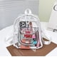 thumbnail image 3 of Bolsa de mujer de PVC, mochila transparente, tela de plástico, mochila trasera, bolso de estudiante de colores de caramelo, gran capacidad, gran capacidad, bolso de hombro doble transparente negro de, 3 of 5