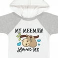 thumbnail image 4 of Inktastic My Meemaw Loves Me with Sloth and Hearts Boys or Girls Baby Bodysuit, 4 of 5