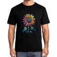 thumbnail image 1 of Camisetas de girasoles de granja para hombre, camisetas de manga corta para hombre, camisetas de cuello redondo con arte floral abstracto para hombre, camisetas para hombre, negro-S, 1 of 8