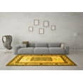 thumbnail image 3 of Ahgly Company Machine Washable Indoor Rectangle Persian Yellow Traditional Area Rugs, 7' x 10', 3 of 4