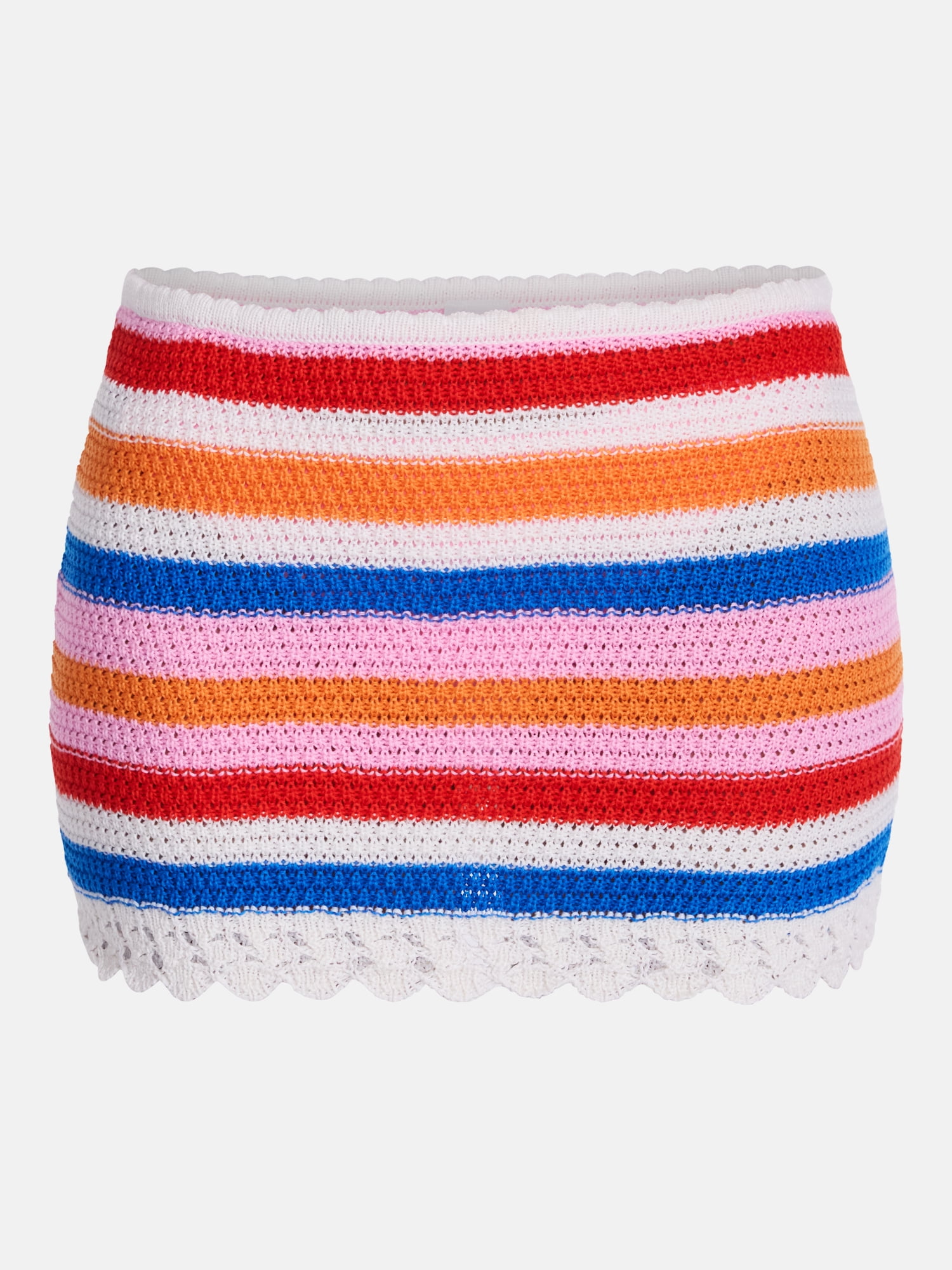 No Boundaries Sun Coast Multi Crochet Swim Skirt, Women’s XXS-XXL