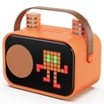 thumbnail image 1 of Bocina Portátil JYX, Altavoz Bluetooth con 15 Animaciones, Voz Mágica y Divertida, Altavoz Inalámbrico para Fiestas, D58O-T (Naranja), 1 of 8