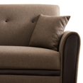 thumbnail image 4 of 57.5''W,Loveseat Sofa,Modern Upholster Fabric Sofa Sleeper Couch,Sectional Futon Bench,for Living Room/Bedroom Home Loft,Brown, 4 of 5