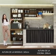 thumbnail image 5 of Cocina Integral Madesa Gourmet 235cm Marrón/Negro, 5 of 5