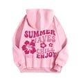 thumbnail image 5 of Blouses for Women Dressy Casual Long Sleeve Winter Loose Fit Hooded Mitten Cold Shoulder Drawstring Floral Leisure Sweatshirt Letters Loose Fit Hooded Sweatshirts Long Sleeves Pockets Pullovers, 5 of 6