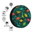 thumbnail image 4 of KLL Colorful Dinosaurs Pattern 14-17 inch Spare Tire Cover Universal Wheel Protector for Truck SUV Trailer Camping Rv Tire Covers-17 inch, 4 of 6