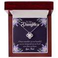 thumbnail image 1 of To My Daughter Dad's Beautiful Daughter Infinity Knot Necklace Message Card, 1 of 7