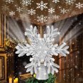 thumbnail image 4 of PEONAVET A Projecto A Projecto Christmas Lights String Tree Top Snowflake Lights Projection Snowflake Spinning Gift Decoration Layout, 4 of 9