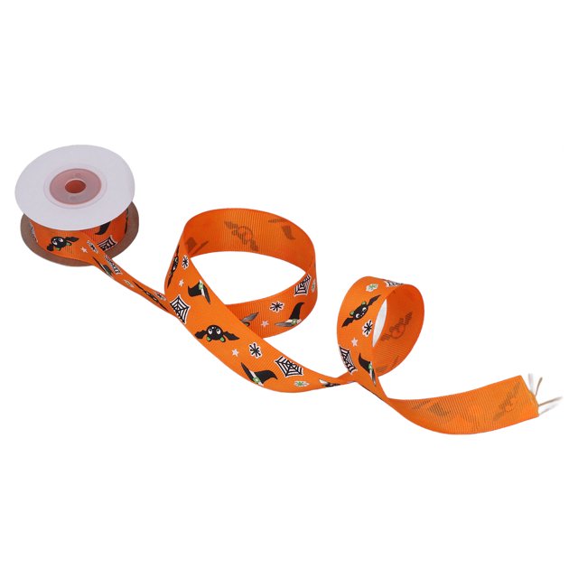 Decoración De Cinta De Halloween, Patrón De Murciélago De Dibujos Animados De Cinta De Poliéster De Halloween Para Envolver Regalos ANGGREK Halloween Decorative Ribbon