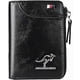thumbnail image 1 of Kangaroo Wallet Men's RFID Blocking PU Leather Wallet with Zipper Multi Business Credit Card Holder Purse High Quality, 1 of 5