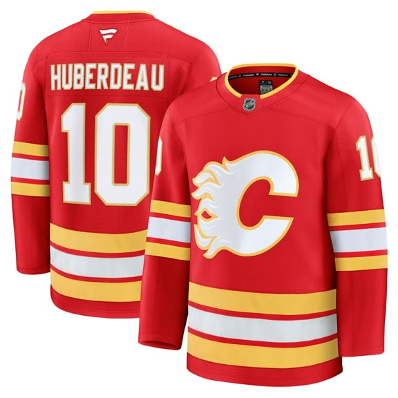 Men's Fanatics Jonathan Huberdeau Red Calgary Flames Home Premium Jersey