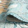 thumbnail image 5 of 2x3 Water Resistant, Small Indoor Outdoor Rugs for Patios, Front Door Entry, Entryway, Deck, Porch, Balcony | Outside Area Rug for Patio | Aqua, Floral | Size: 1'11'' x 3', 5 of 7