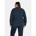 thumbnail image 4 of Terra & Sky Women’s Plus Size Mock Neck Chenille Sweater, Sizes 0X-5X, 4 of 5