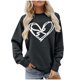 thumbnail image 2 of RKSTN Valentine Gifts Women's Valentine's Day Sweatshirts Plus Size Crewneck Heart Graphic Print Hoodless Sweatshirt Womens Casual Oversized Round Neck Loose Comfy Sweatshirt Fall Spring Clothes, 2 of 6