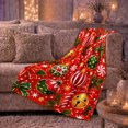 thumbnail image 6 of Christmas Morning Ornaments Bells Pattern Holiday, Festive Holiday Scene, Warm Flannel Blanket for Cabin and Lodge, Art Lovers Christmas Gift, Festive Home Decor, 6 of 9