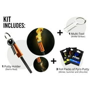 Pyro Putty - Mini Mega Inferno Ferro Rod - Orange
