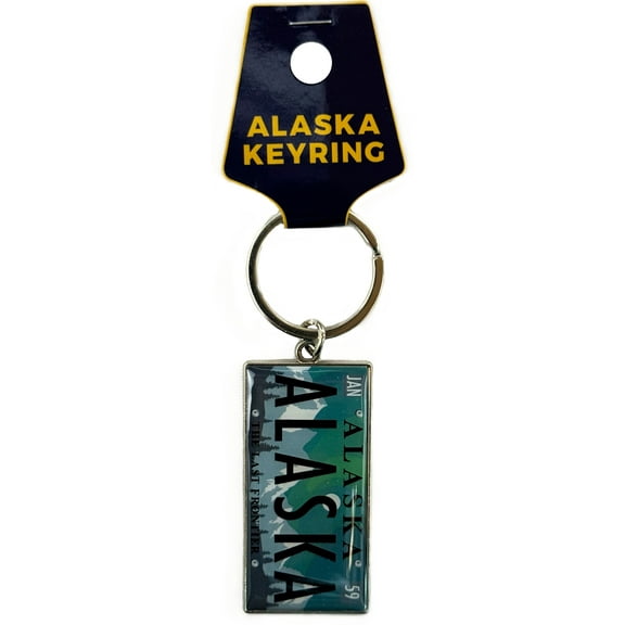 Alaskagift Ak Aurora License Plate Keyring