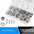 thumbnail image 3 of Mobutofu Stainless Steel Bolts And Nuts Kit 130Pieces 12mm 16mm 20mm Full Thread Durable Usage, 3 of 8