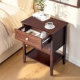 thumbnail image 3 of Tcbosik 2-Drawer Nightstand, 22 Inch Bedside Table with Storage Shelf, Accent End Table for Small Space, Living Room, Bedroom, Brown, 3 of 7