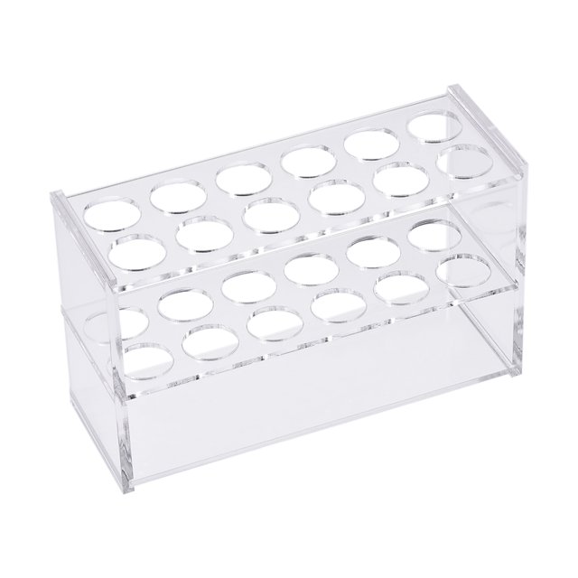 Soporte de tubos de ensayo de acrílico Uxcell 2x6 para tubos de centrífuga de 25 ml