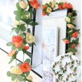 thumbnail image 3 of Juego de 2 guirnaldas de flores artificiales CHAO enredaderas 0,9 m con follaje de rosas, 3 of 5