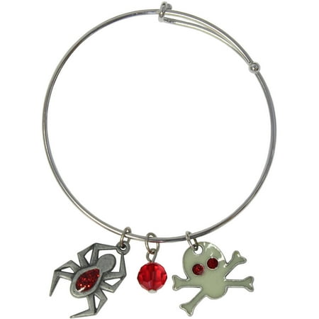 Gloria Duchin Spider and Skull Halloween Charm Bracelet