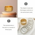 thumbnail image 3 of DESIGNICE 10Pcs Gold Bangles for Women Flexible Stacking Bracelets Electroplating Bangles for Women Gold, 3 of 7