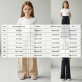 thumbnail image 5 of KPOPLK Girls High Waisted Uniform Pants Kids Wide Leg Dress Pants Casual Trousers with Pockets 3-14 Years Black Size 8-9 Years, 5 of 6