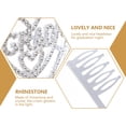 thumbnail image 2 of Miangastore Graduation Sash Satin Crown Headdress Silver 1 Set 63X3.7In, 2 of 8