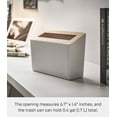 thumbnail image 6 of Yamazaki Home Countertop Waste Bin, Ash, ABS Plastic, 0.45 gallons, 1.7 liters, Lid, No Assembly, 6 of 7