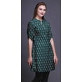 thumbnail image 5 of Bimba Short Kurtis For Ladies Printed Mandarin Collar Roll Up Sleeve Dress, 5 of 6