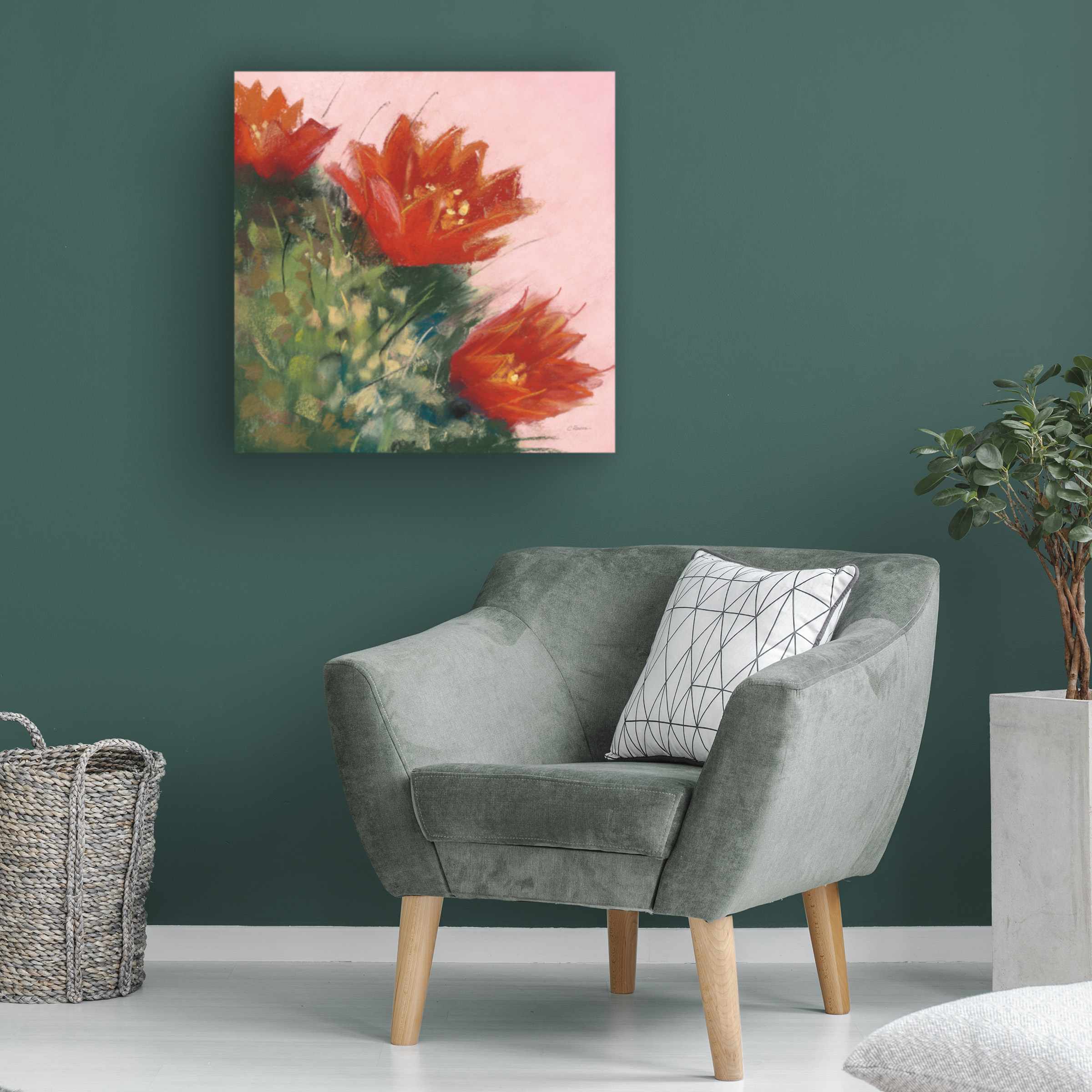 Carol Rowan 'Blooming Succulent IV' Canvas Art