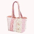 thumbnail image 6 of Floral Quilted Cotton Shoulder Bag Fashion Underarm Bag with Bow Commute Bag for Women Work Shopping Travel (Style C), 6 of 8