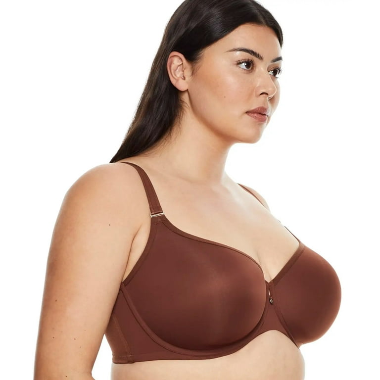 Curvy Couture 1274 Tulip Sheer Smooth T-shirt Push up Bra 44 H