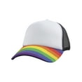 thumbnail image 1 of Top Headwear Sublimated Foam Trucker Cap - White/Rainbow, 1 of 2