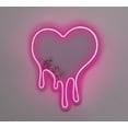 thumbnail image 2 of Merkury Innovations USB-Powered 13" Pink LED Drip Neon Heart Mirror, 2 of 5