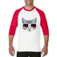 thumbnail image 1 of Artix - Mens Raglan Sleeve Baseball T-Shirts - Kitty, 1 of 5
