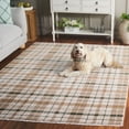 thumbnail image 3 of SAFAVIEH Oxford Plaids Paylynn Plaid Area Rug, Beige/Green, 5'3" x 7'6", 3 of 11