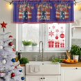 thumbnail image 6 of 2 Pack Valances for Windows, Independence Day Window Valances for Living Room/Bedroom/Bathroom, US Flag Spring Flowers Vintage Blue Stars Light Filtering Kitchen Curtain Valance 54"W x18" L, 6 of 9