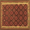 thumbnail image 1 of Ahgly Company Indoor Square Oriental Brown Traditional Area Rugs, 7' Square, 1 of 4