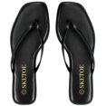 thumbnail image 2 of Sandalia SKETOE de punta cuadrada, cuero vegano, ligera, negra, 2 of 6