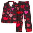 thumbnail image 6 of FDGIU Women's Valentine's Day Pajama Set - Long Sleeve Heart Print Top & Casual Pants Soft 2 Piece Sleepwear, 6 of 6