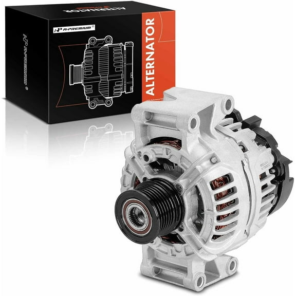 A-Premium Alternator Compatible with Dodge Sprinter 2500/3500 2003-2006 & Freightliner Sprinter 2500/3500 2002-2006, 2.7L, 12V 90A 6-Groove Clutch Pulley Clockwise, Replace# 0121542002, 0121542202